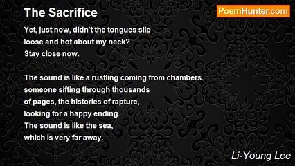 Li-Young Lee - The Sacrifice