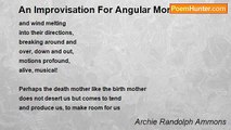 Archie Randolph Ammons - An Improvisation For Angular Momentum