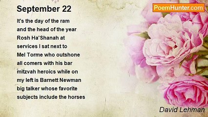 David Lehman - September 22