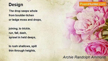 Archie Randolph Ammons - Design