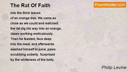 Philip Levine - The Rat Of Faith