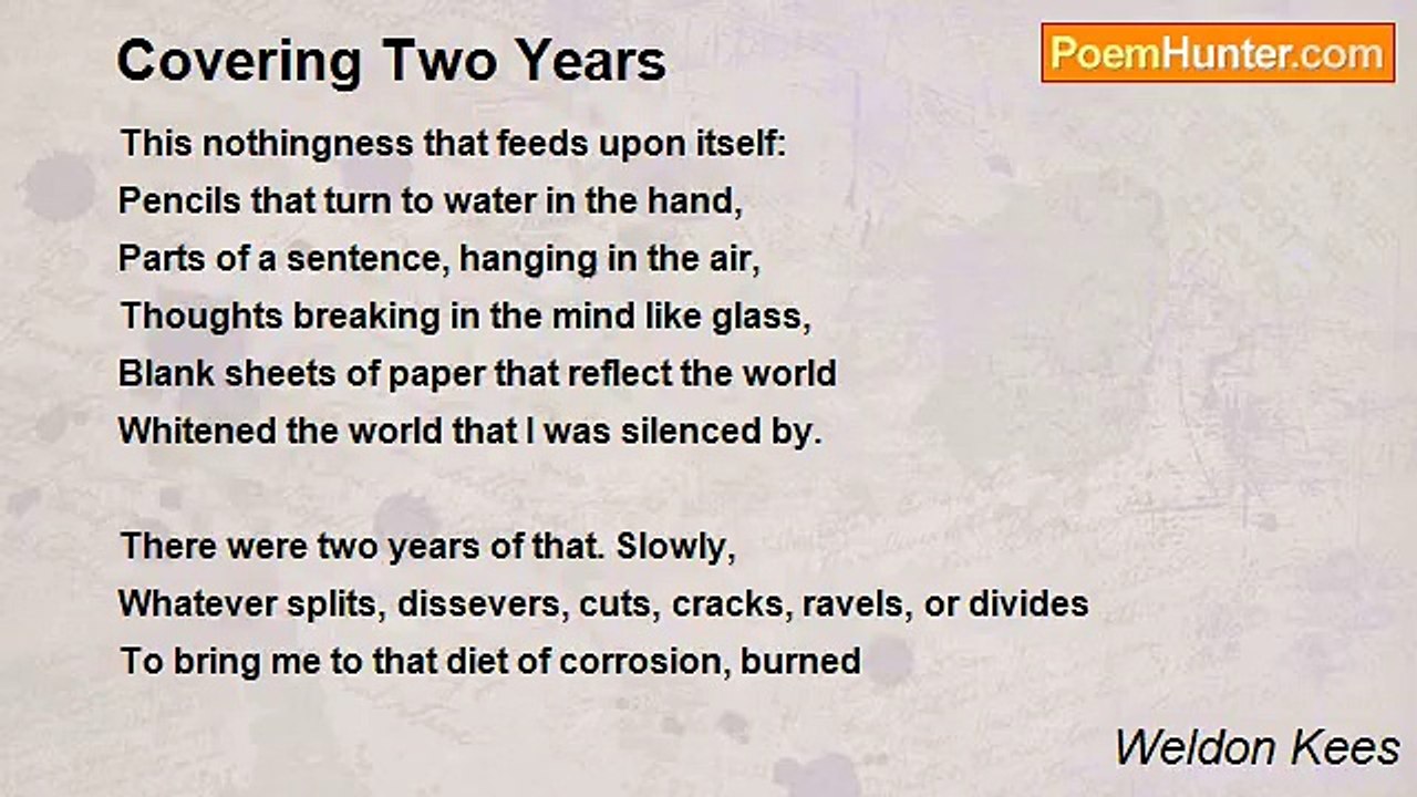 Weldon Kees - Covering Two Years