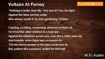 W.H. Auden - Voltaire At Ferney
