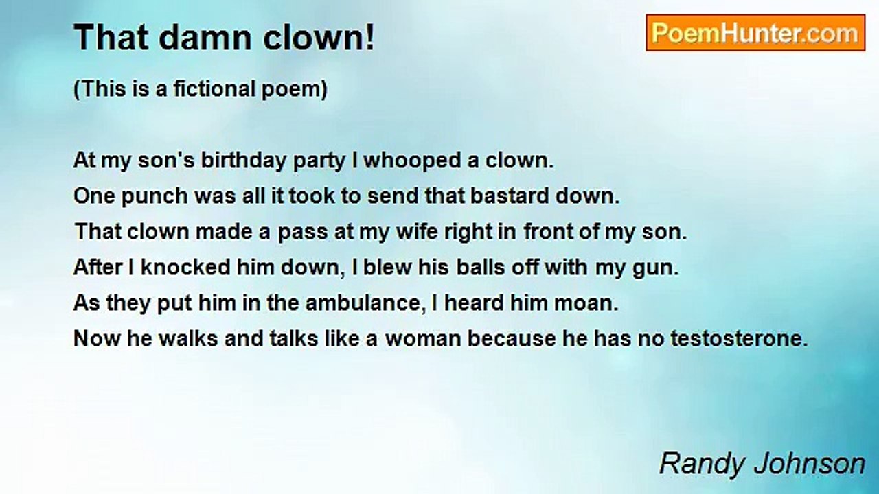 Randy Johnson - That damn clown!