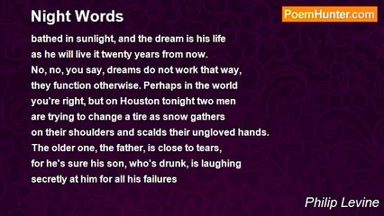 Philip Levine - Night Words
