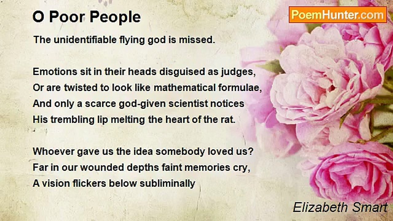 Elizabeth Smart - O Poor People