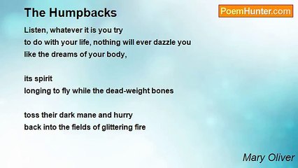 Mary Oliver - The Humpbacks