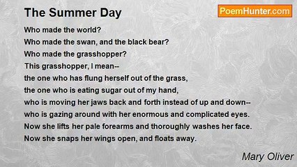 Mary Oliver - The Summer Day