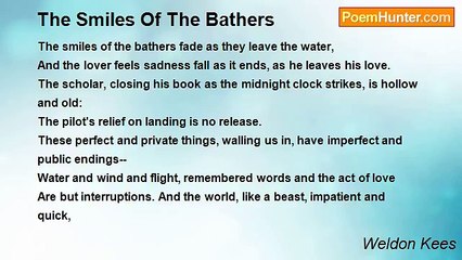 Weldon Kees - The Smiles Of The Bathers