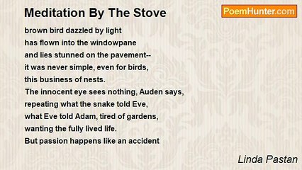 Linda Pastan - Meditation By The Stove