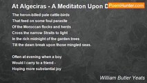 William Butler Yeats - At Algeciras - A Meditaton Upon Death