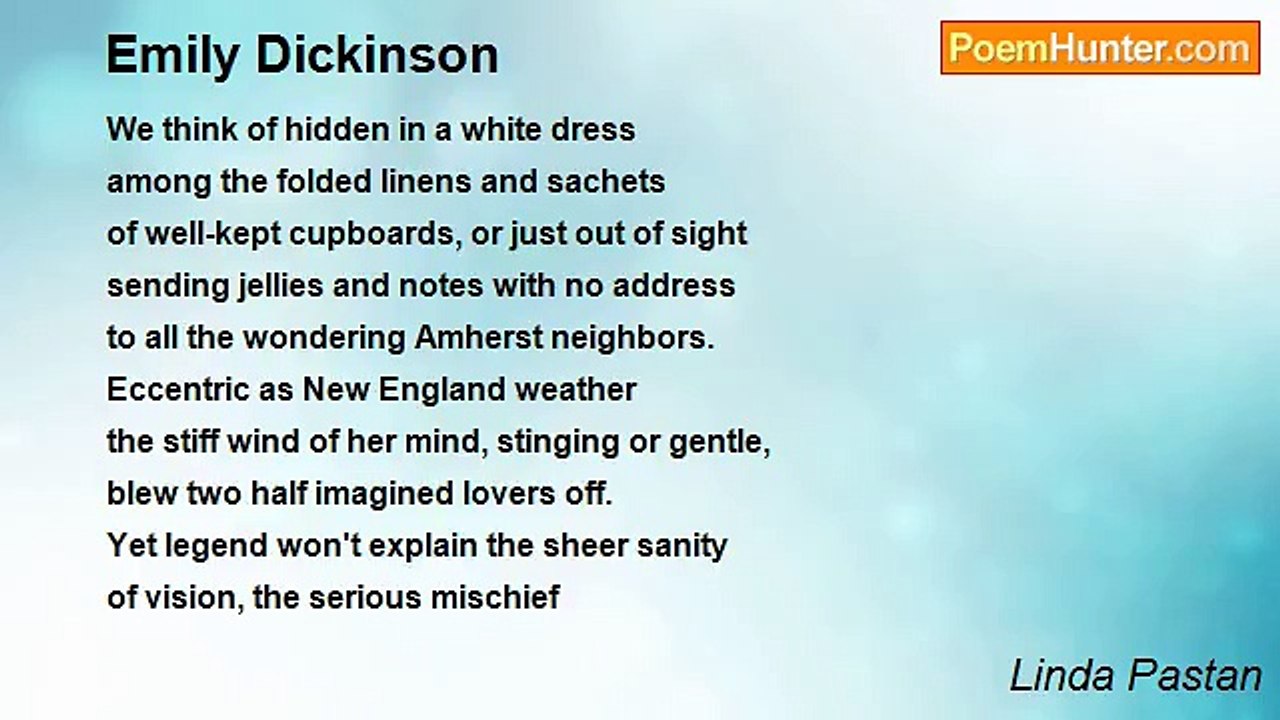 Linda Pastan - Emily Dickinson