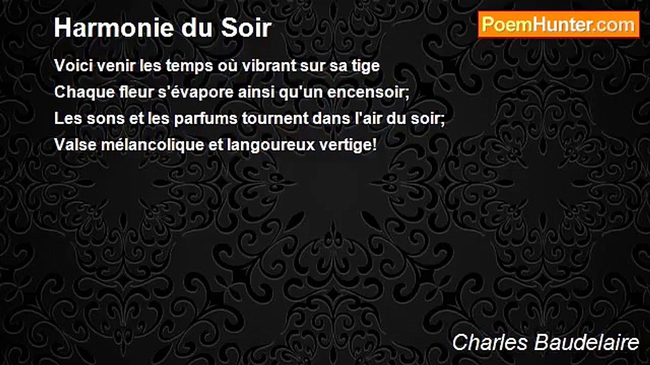 Charles Baudelaire - Harmonie du Soir