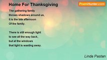 Linda Pastan - Home For Thanksgiving