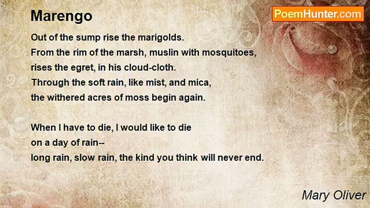 Mary Oliver - Marengo