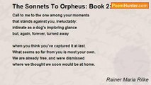 Rainer Maria Rilke - The Sonnets To Orpheus: Book 2: XXIII