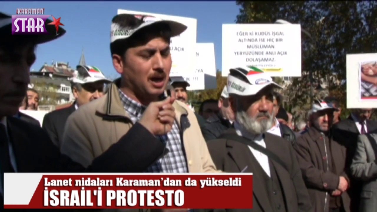 KARAMAN-İSRAİL PROTESTO