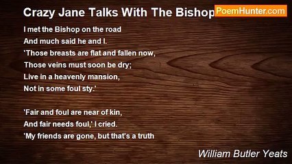 William Butler Yeats - Crazy Jane Talks With The Bishop