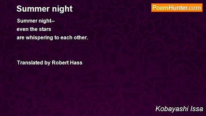 Kobayashi Issa - Summer night