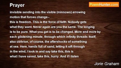 Jorie Graham - Prayer