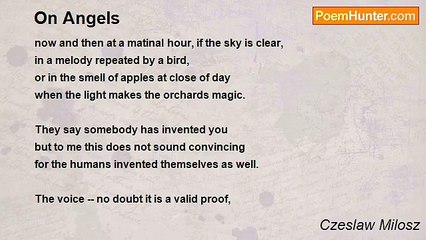 Czeslaw Milosz - On Angels