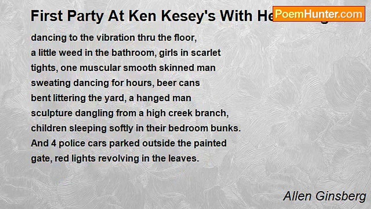 Allen Ginsberg - First Party At Ken Kesey's With Hell's Angels