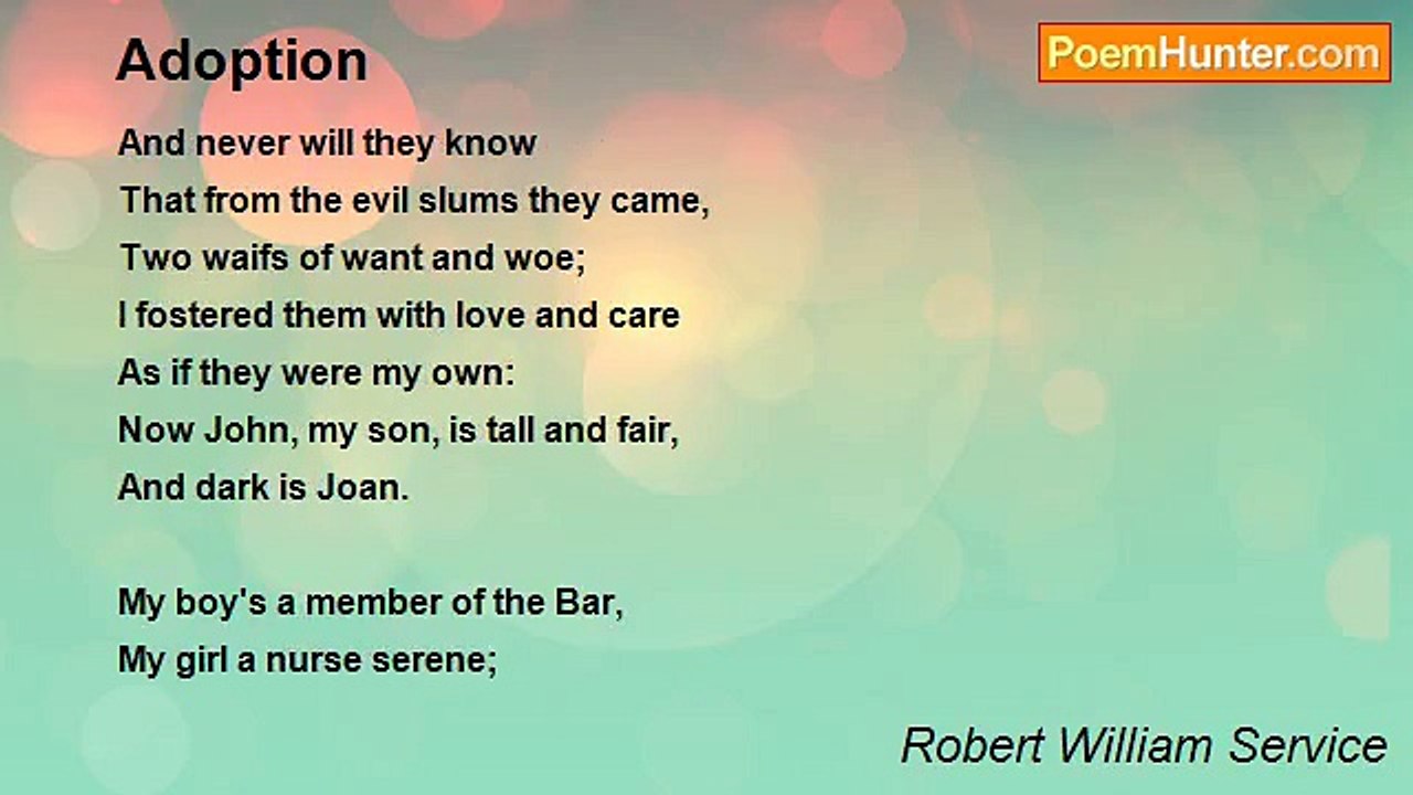 Robert William Service - Adoption