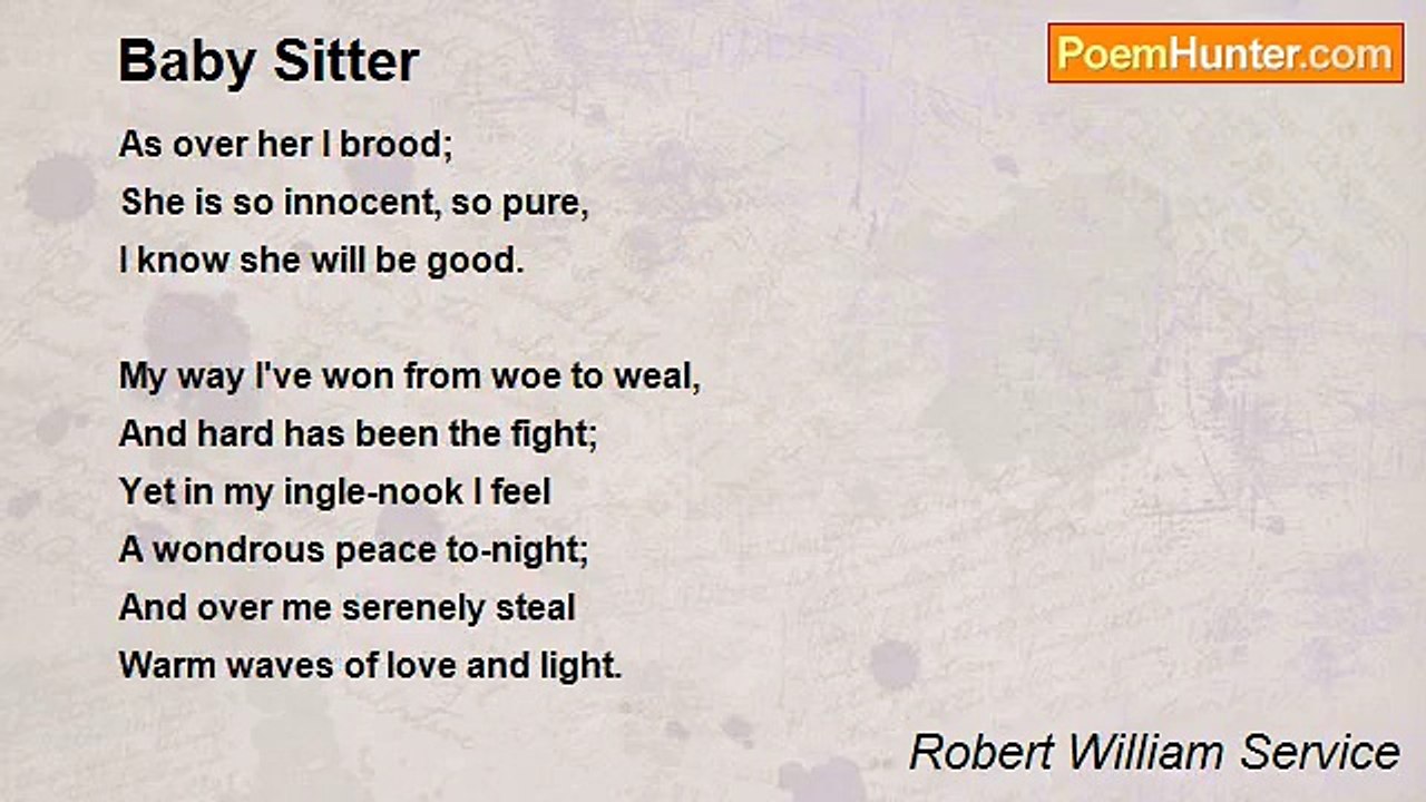 Robert William Service - Baby Sitter