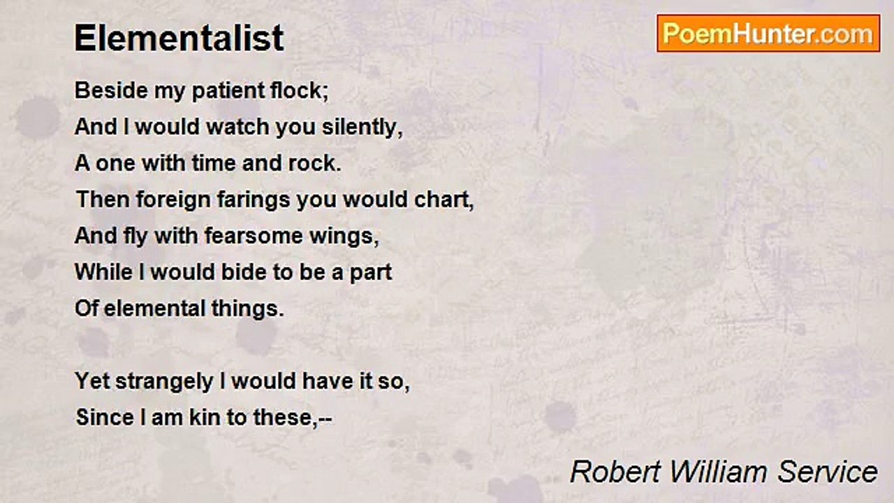 Robert William Service - Elementalist