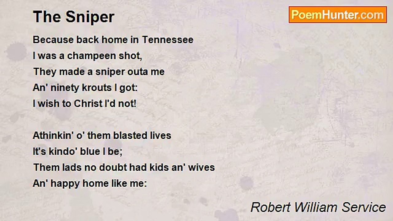 Robert William Service - The Sniper