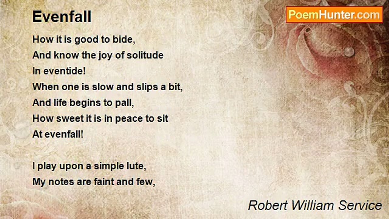 Robert William Service - Evenfall
