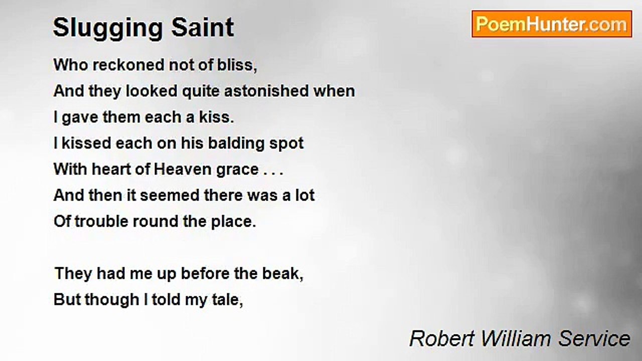 Robert William Service - Slugging Saint