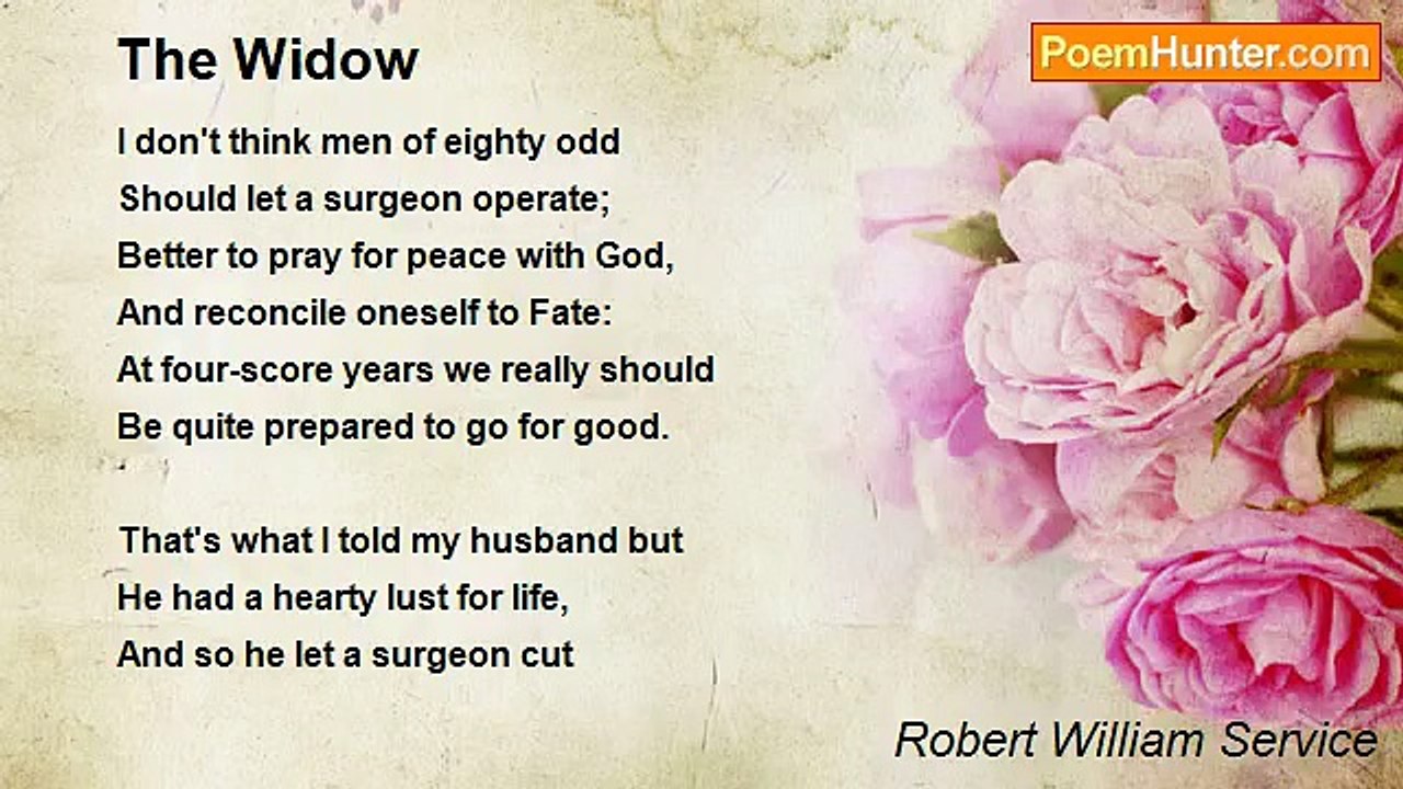 Robert William Service - The Widow
