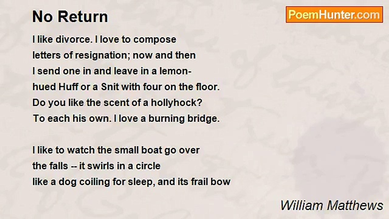 William Matthews - No Return