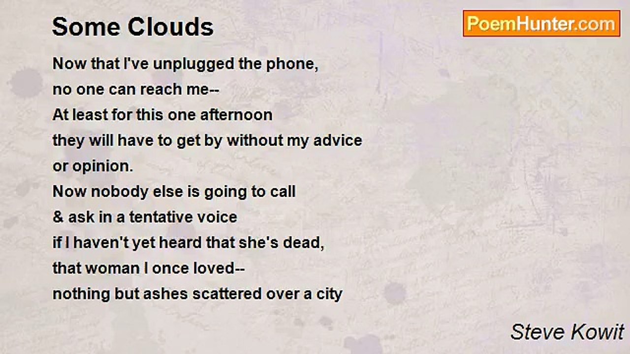 Steve Kowit - Some Clouds