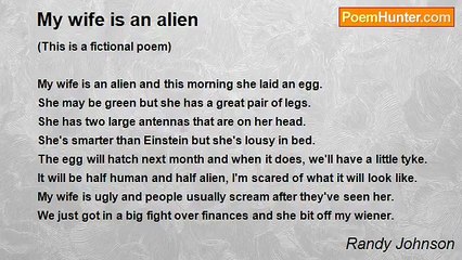 Randy Johnson - My wife is an alien