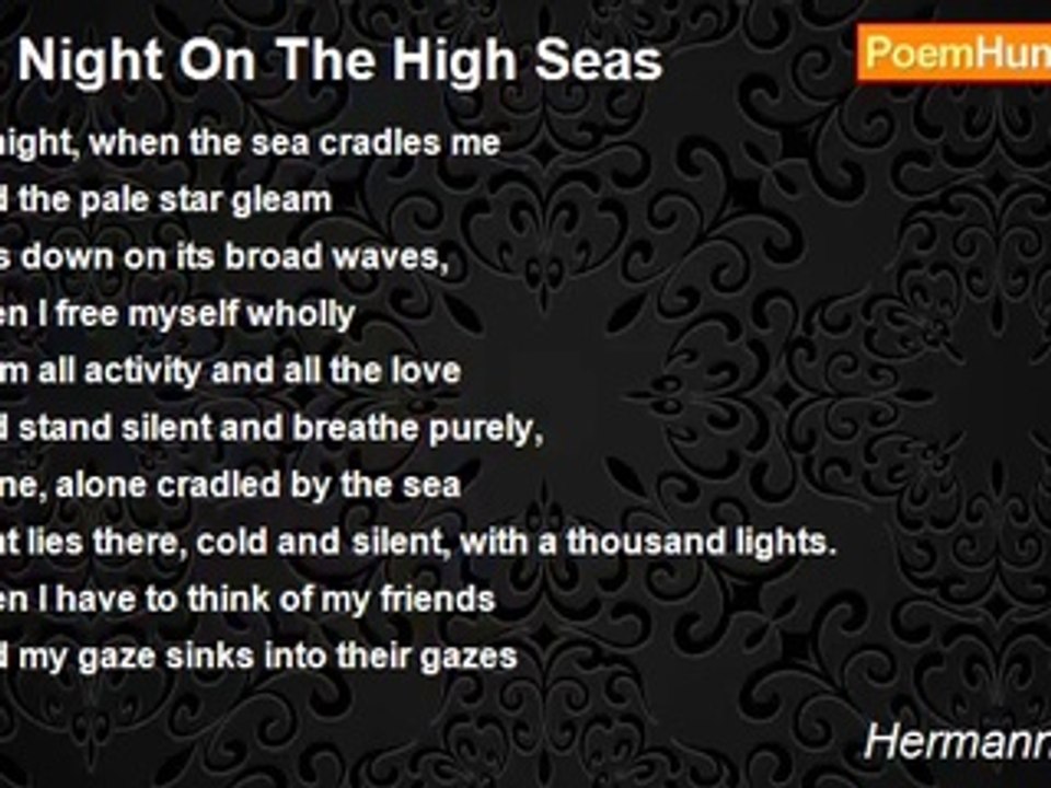 Hermann Hesse - At Night On The High Seas