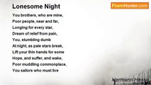 Hermann Hesse - Lonesome Night