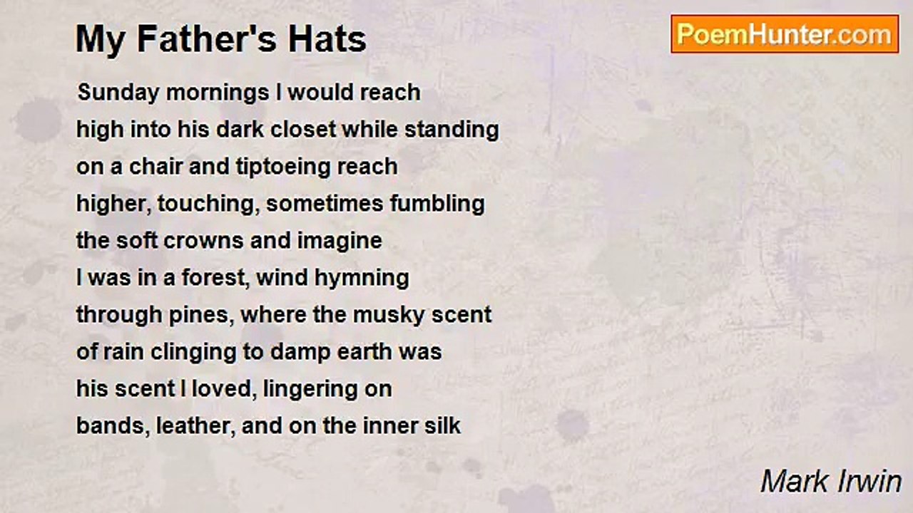 Mark Irwin - My Father's Hats