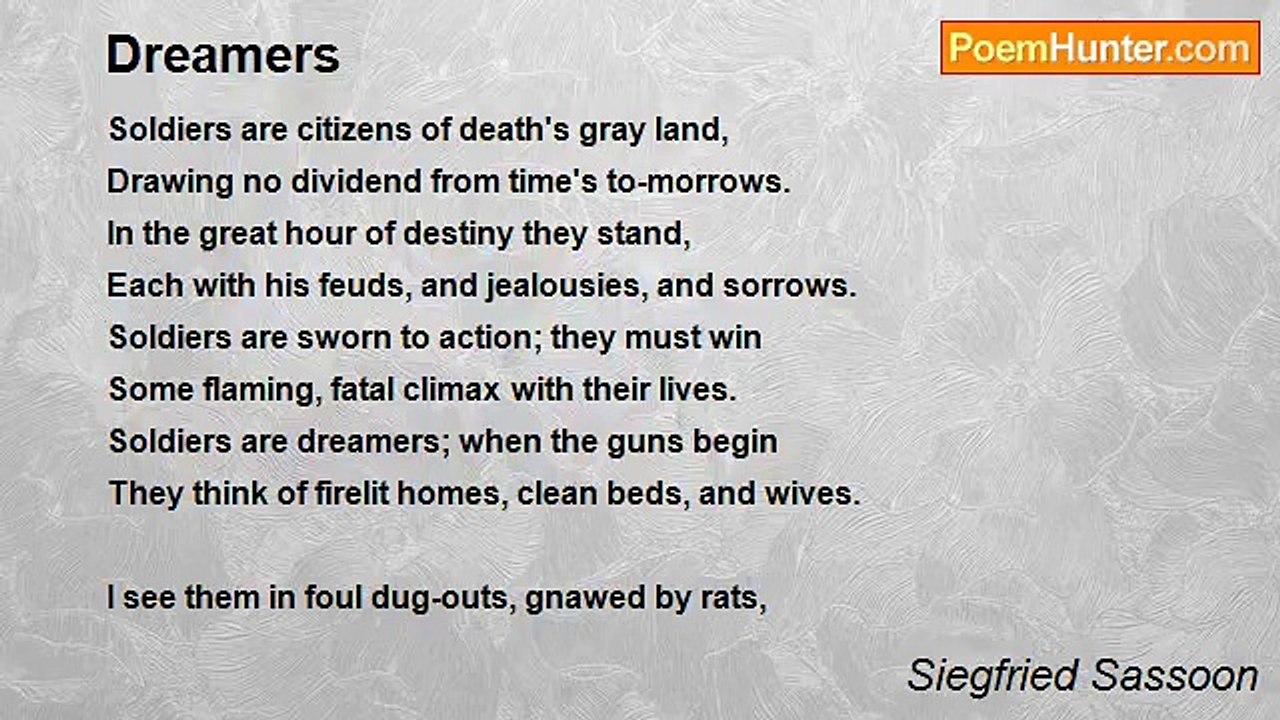 Siegfried Sassoon - Dreamers