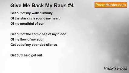 Vasko Popa - Give Me Back My Rags #4