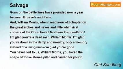 Carl Sandburg - Salvage