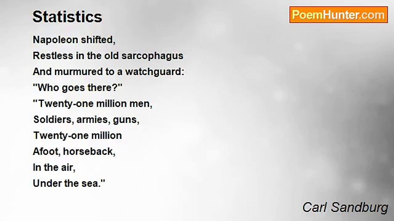 Carl Sandburg - Statistics