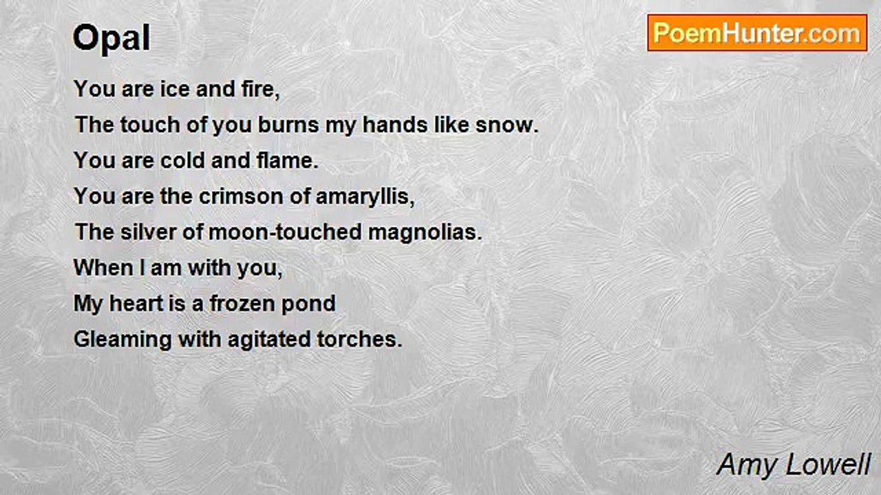 Amy Lowell - Opal