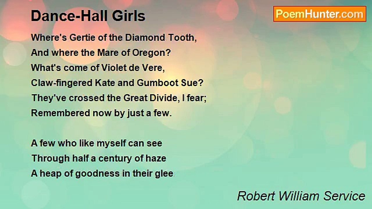 Robert William Service - Dance-Hall Girls