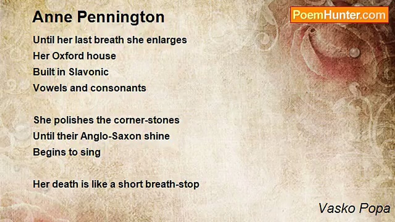 Vasko Popa - Anne Pennington
