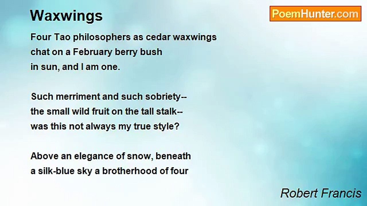 Robert Francis - Waxwings
