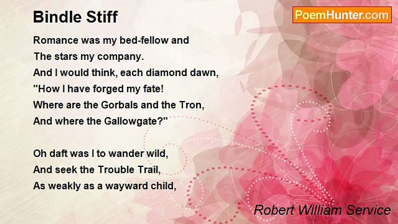 Robert William Service - Bindle Stiff