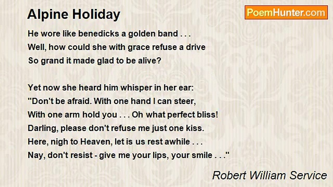 Robert William Service - Alpine Holiday