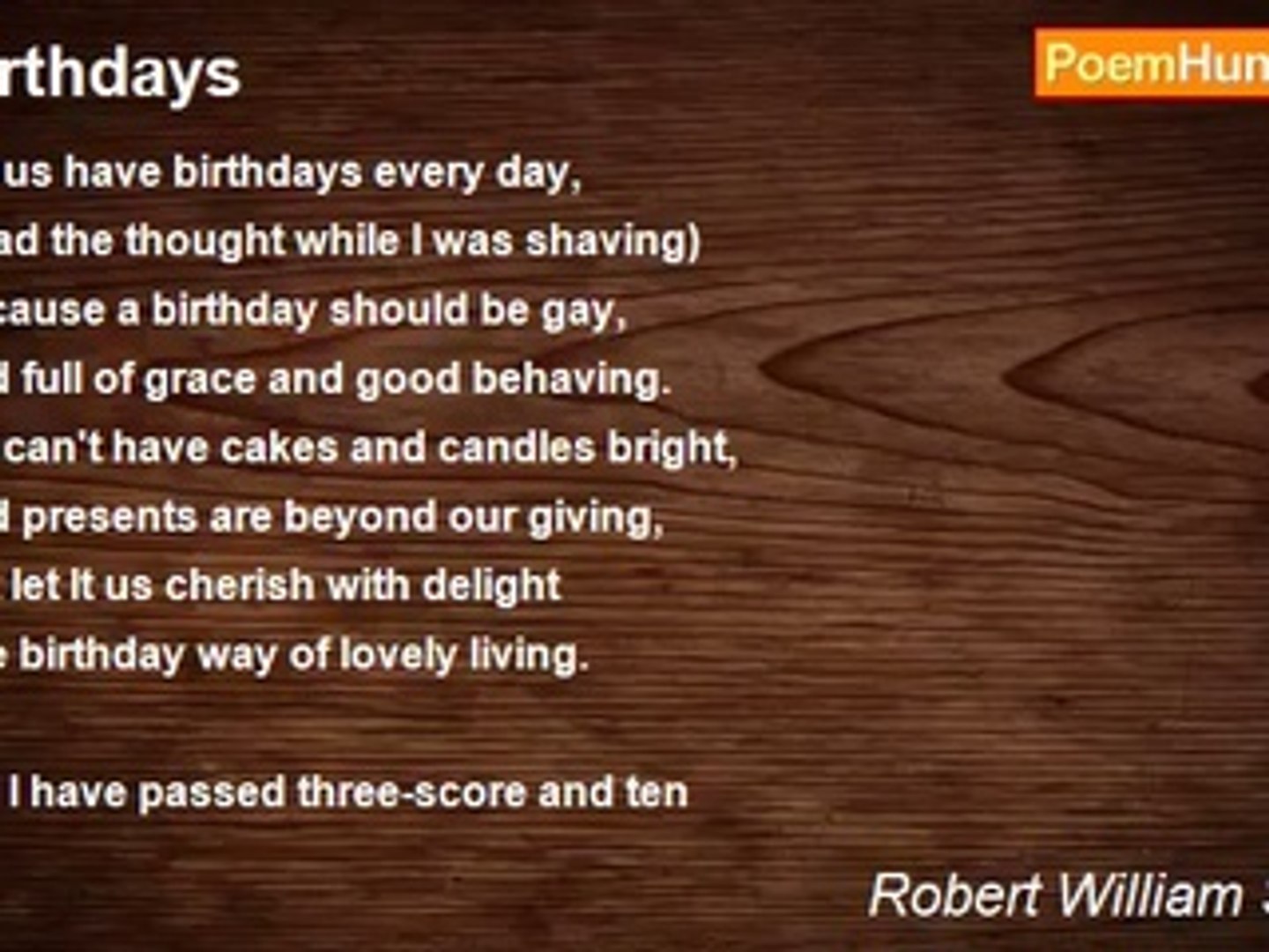 ⁣Robert William Service - Birthdays